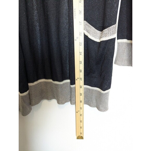 Nic+Zoe Women's Longline Cardigan Black Viscose Medium - Picture 10 of 10